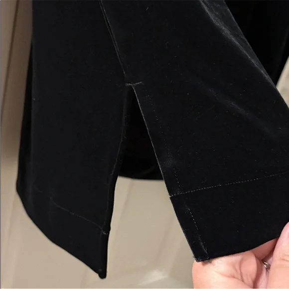 Spanx EUC Velour Quarter Zip Big Collared Jacket size XL - Picture 5 of 8